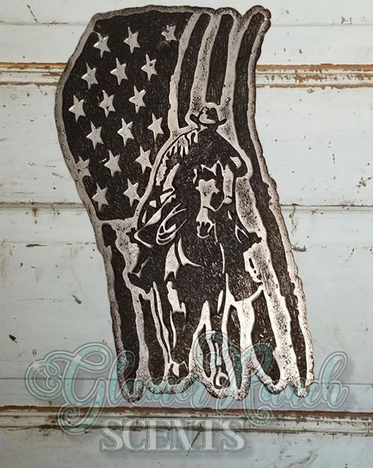 Western Cowboy Flag Silicone Freshie Mold - Red River Mold Co