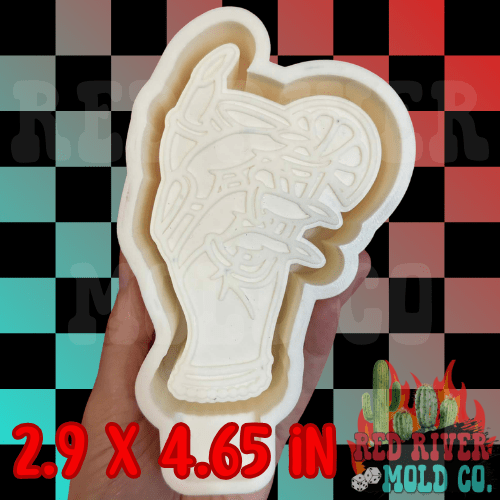 Western hand holding a drink Silicone Freshie Mold - Red River Mold Co