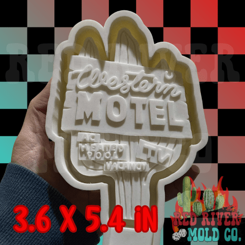 Western Motel Cactus Silicone Freshie Mold - Red River Mold Co