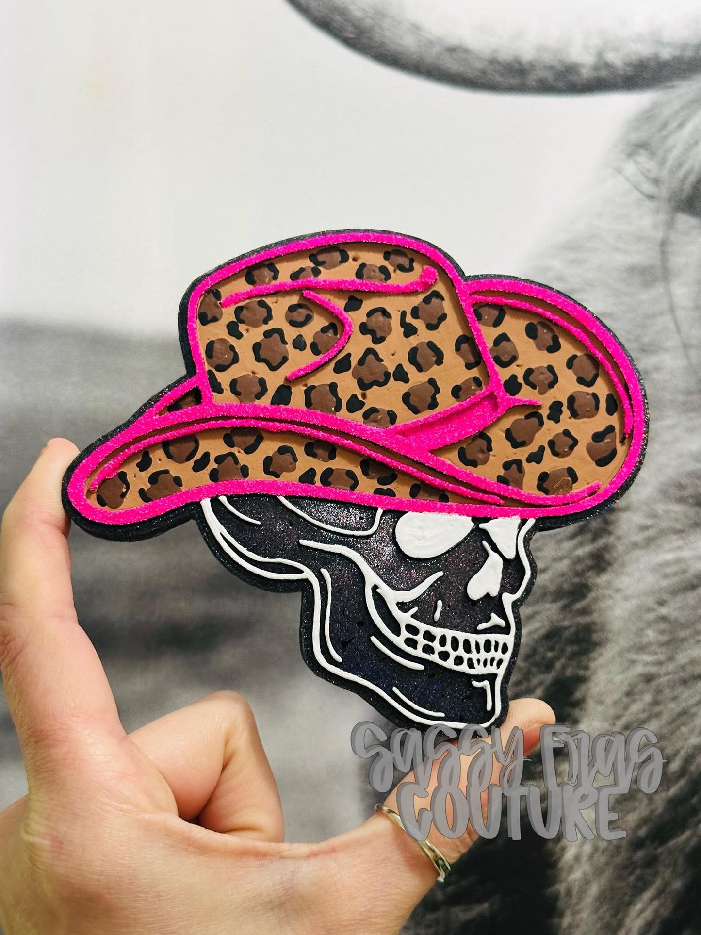 Western Skull with Cowboy Hat Silicone Freshie Mold - Red River Mold Co