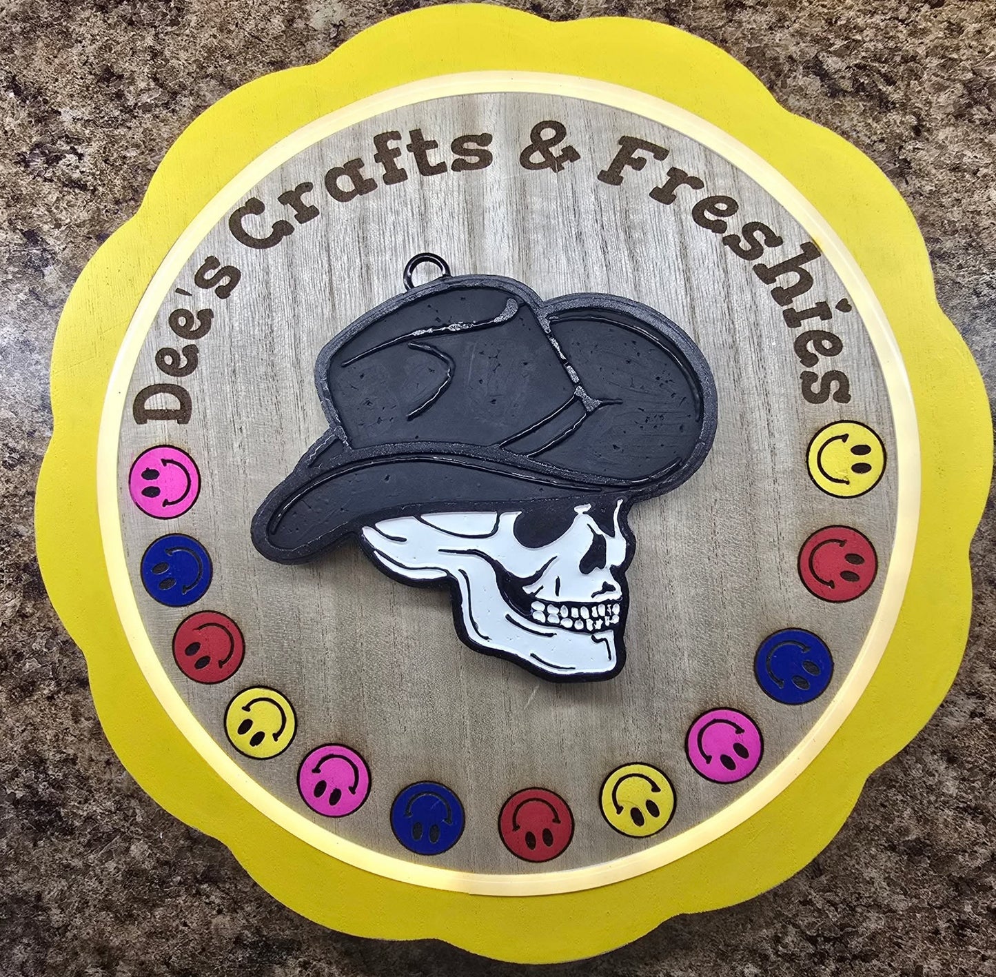 Western Skull with Cowboy Hat Silicone Freshie Mold - Red River Mold Co