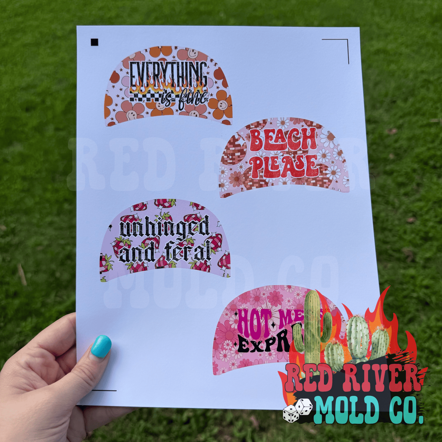 Whimsical Wiffs hat cardstock grab bag - Red River Mold Co