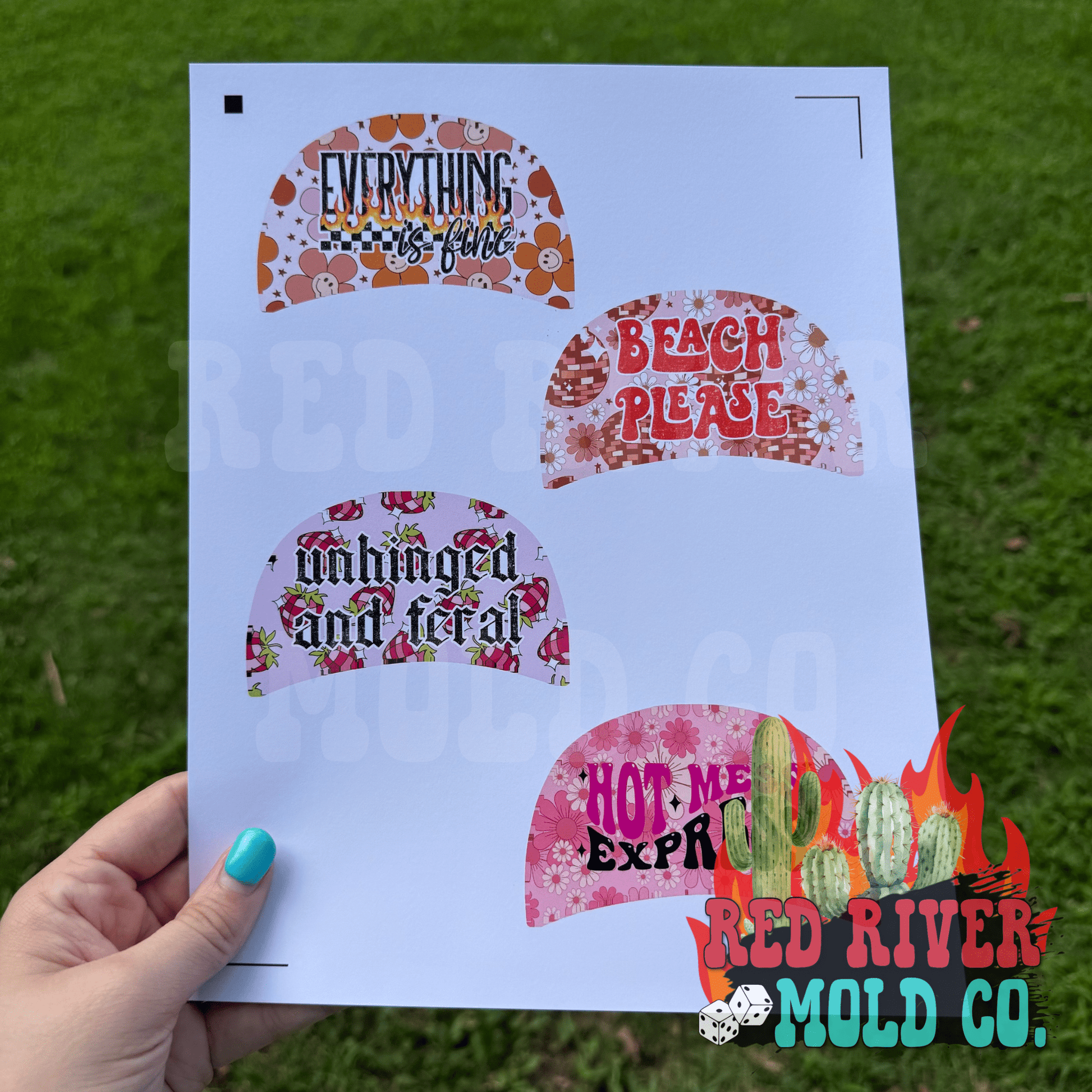 Whimsical Wiffs hat cardstock grab bag - Red River Mold Co