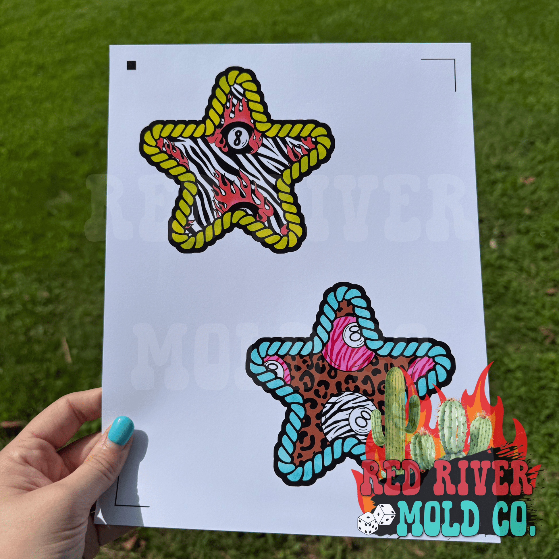 Whimsical Wiffs lasso star cardstock grab bag - Red River Mold Co