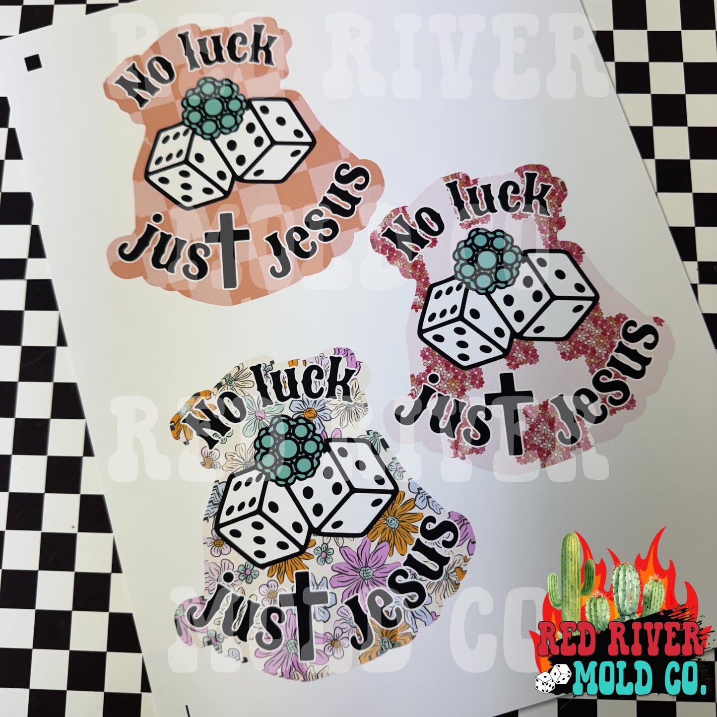 Whimsical Wiffs No luck just Jesus cardstock grab bag 9 ct - Red River Mold Co