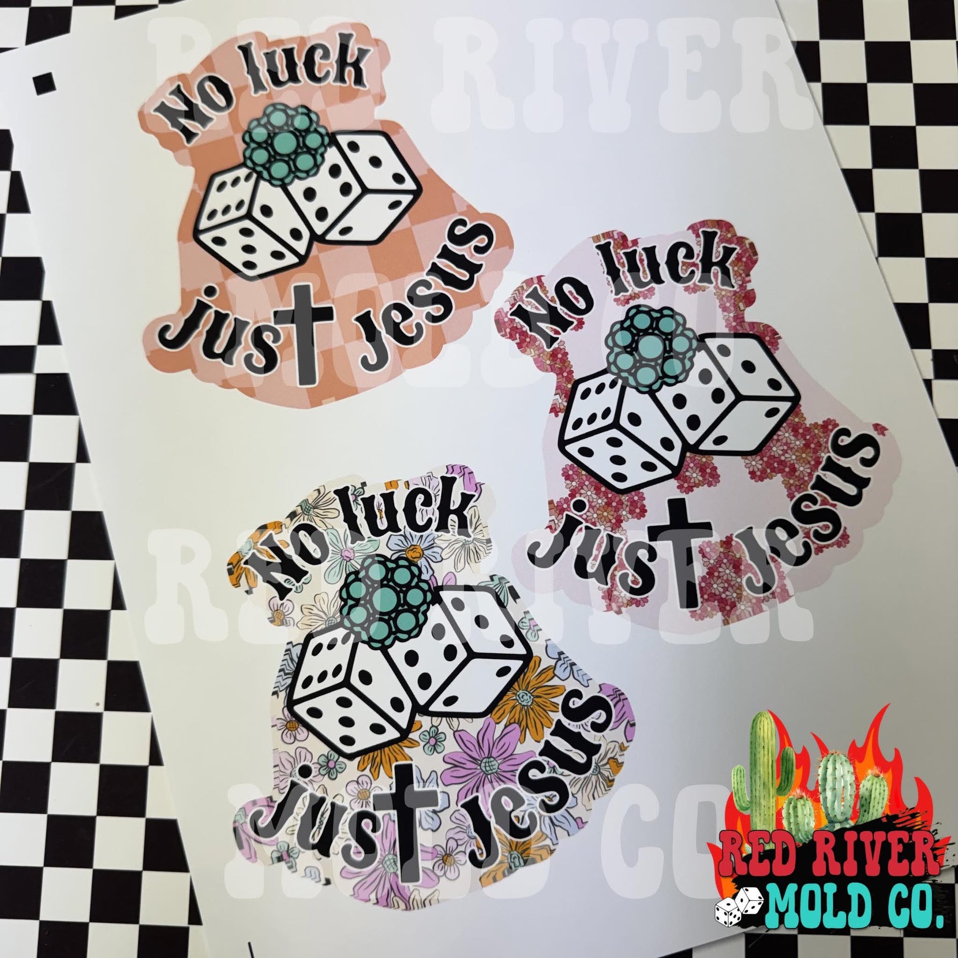 Whimsical Wiffs No luck just Jesus cardstock grab bag 9 ct - Red River Mold Co