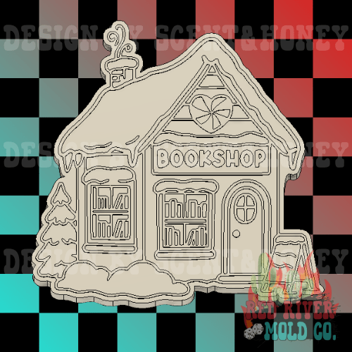 Winter Book Shop Silicone Freshie Mold - Red River Mold Co