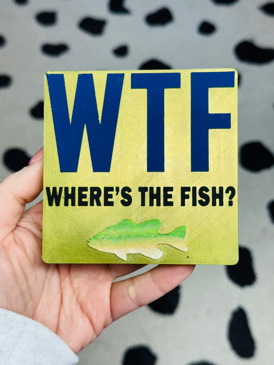 WTF Where's The Fish? 4 in Square Mold Insert - Red River Mold Co