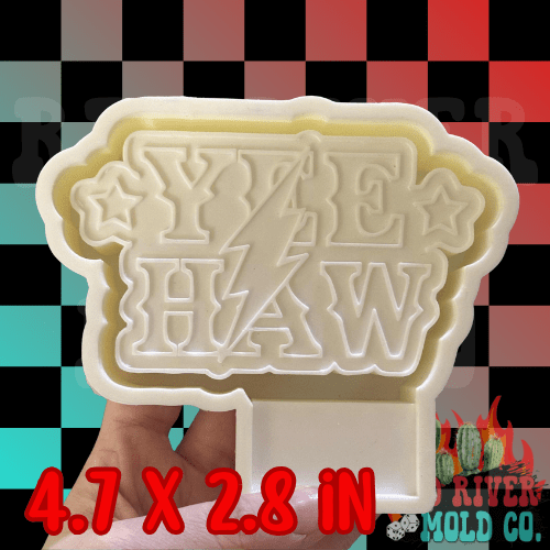 Yee Haw with a Bolt Silicone Freshie Mold - Red River Mold Co