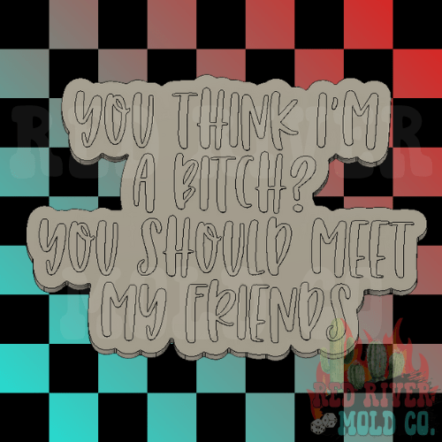 You think I'm a bitch? You should meet my friends Silicone Freshie Mold - Red River Mold Co